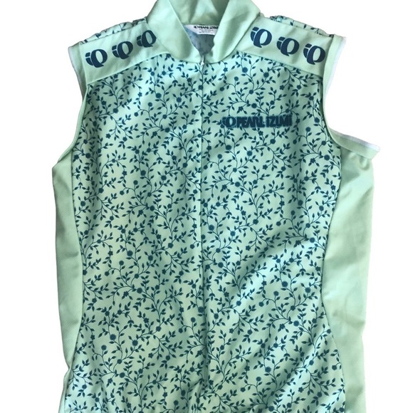 Pearl Izumi Jackets & Blazers - Pearl Izumi Lightweight Cycling Vest Sz. M Pocket Back Lime Green Navy Floral